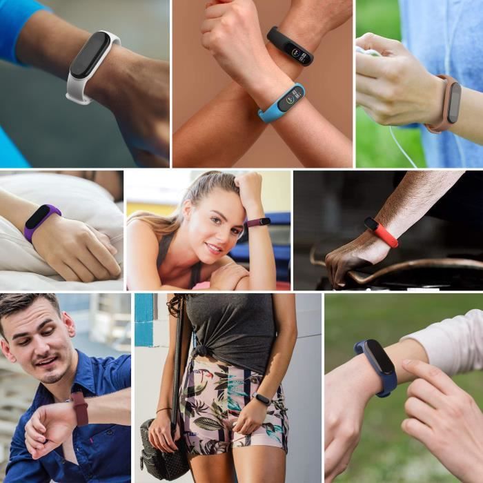 Bracelet montre mi band hot sale 3