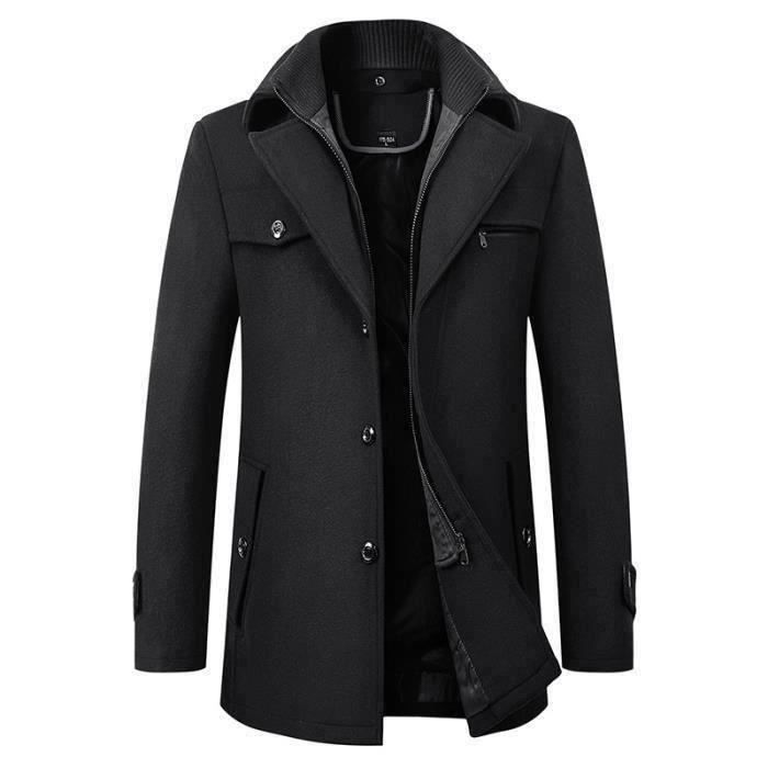Pardessus noir homme sales