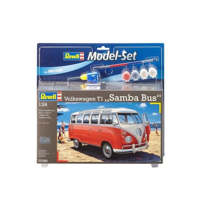 REVELL - Maquette à assembler et à peindre - Model set VW T2 camper - 1/24 REVELL - Maquette à assembler et à peindre - Model set VW T2 camper - 1/24