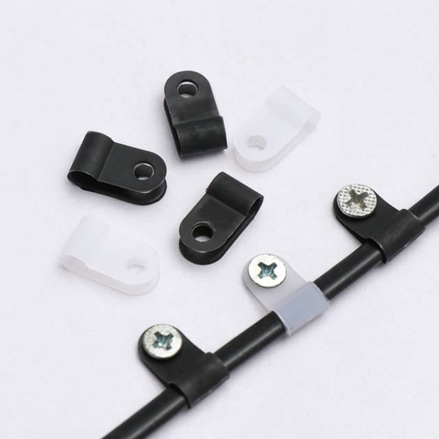 ACCESSOIRES POUR CABLE,8.4mm black--Serre câble en Nylon de Type R, 100  pièces, en plastique, noir, fixations de tuyaux, matériel de - Cdiscount  Bricolage