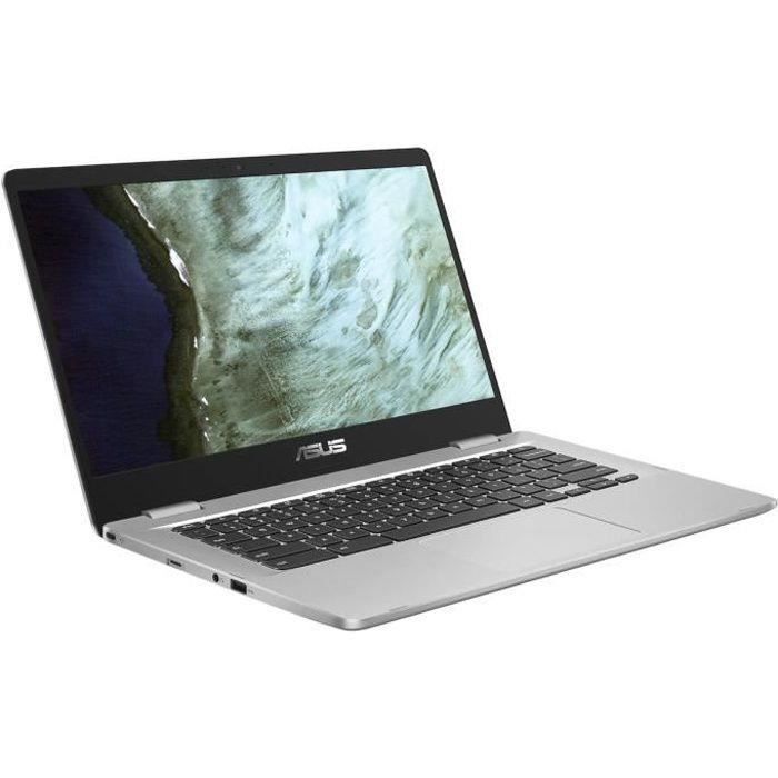 Ordinateur Portable Chromebook ASUS C423NA-BV0051 - 14- HD - Intel Celeron N3350 - RAM 4Go - Stockage 64Go eMMC - Chrome OS - AZERTY