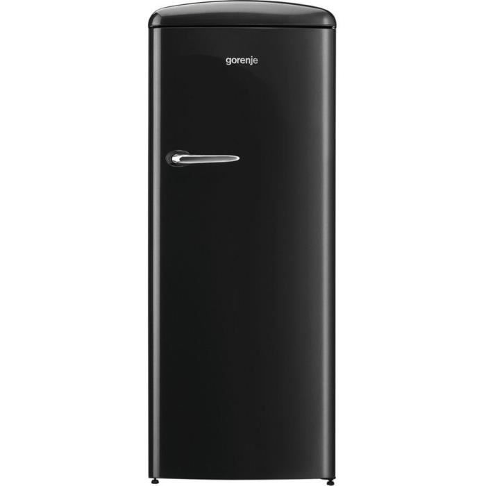 GORENJE ORB-153BK - Réfrigérateur armoire freezer haut - 254 L (235L + 25L) - Froid brassé - A+++ - L 60 x H 1,54 cm - Noir
