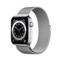Apple Watch Series 6 GPS + Cellular - 44mm Boîtier acier Argent - Bracelet Argent (2020) - Reconditionné - Excellent état