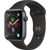 Apple Watch Series 4 GPS - 44mm Boîtier aluminium gris sidéral - Bracelet noir (2018) - Reconditionné - Etat correct