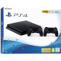Console Sony PlayStation 4 Slim 500 Go + 2e DualShock 4 - Noir - Reconditionné - Etat correct