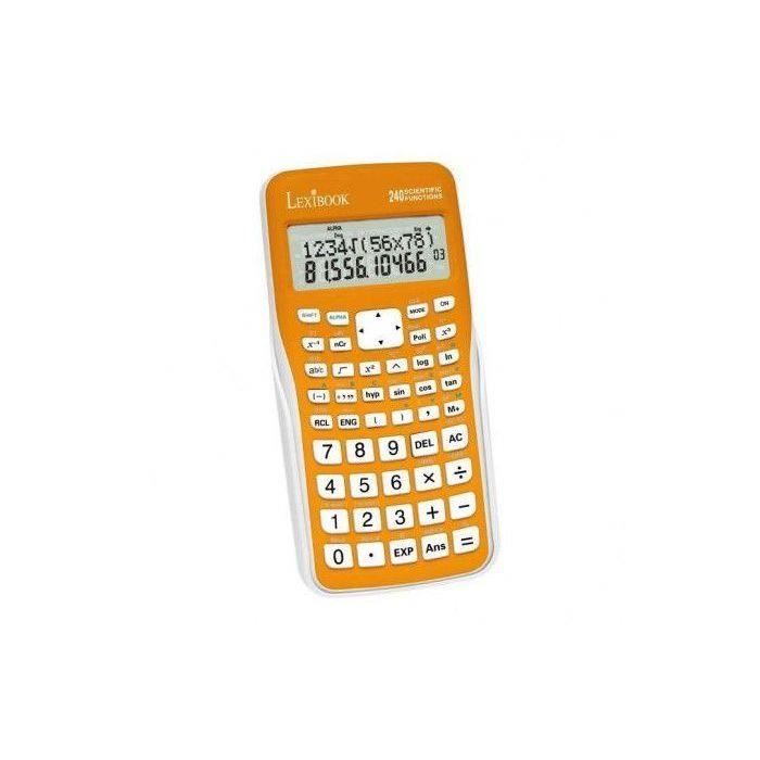 Calculatrice scientifique 240 fonctions orange LEXIBOOK