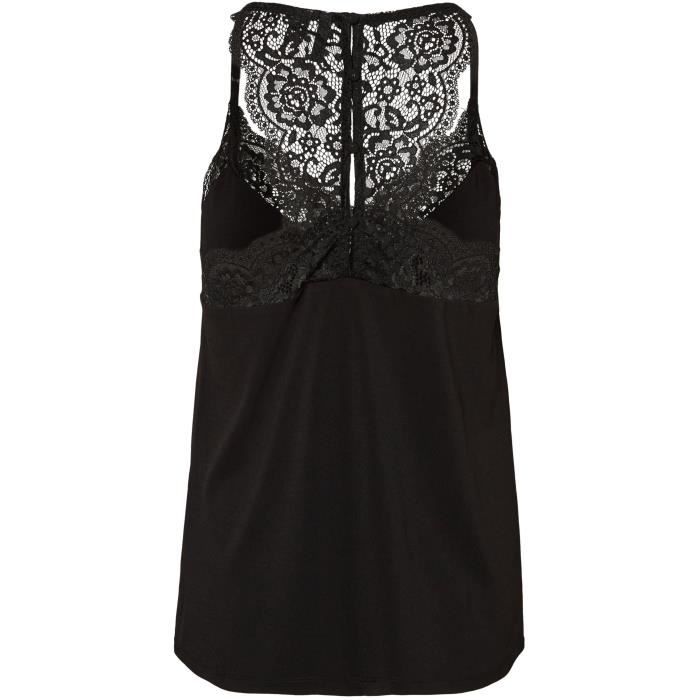 VERO MODA Top Sans Manches Noir Femme