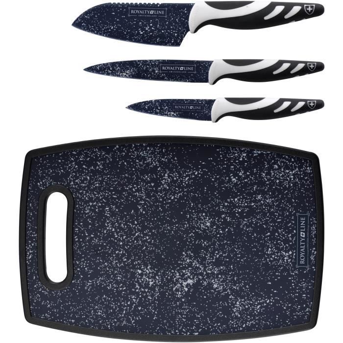 Set de couteaux avec planche à découper (3 pièces)