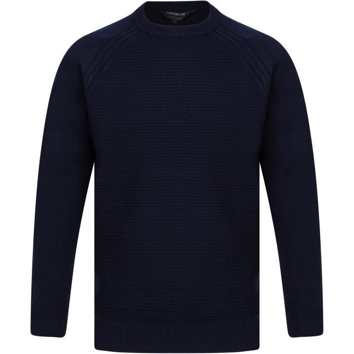 KENSINGTON EASTSIDE Pull Col Rond Bleu Marine Homme
