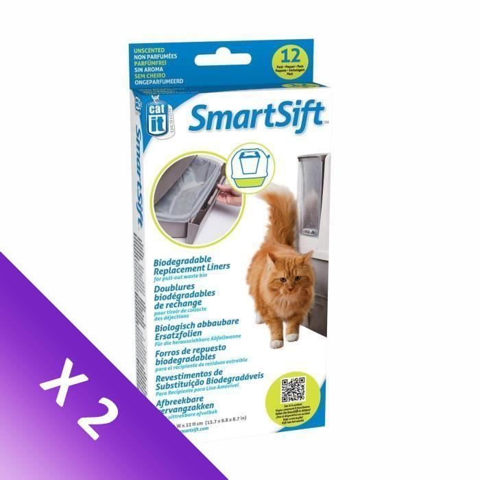 Lot de 2 SMARTSIFT sac biodégradable 40L + 24 sacs