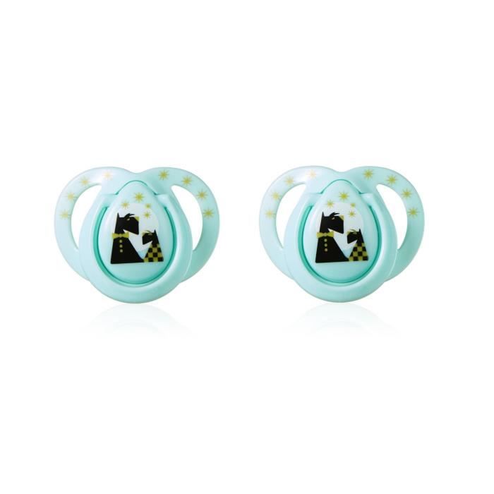 TOMMEE TIPPEE 2 Sucette Moda Close To Nature 0-6m - Garçon
