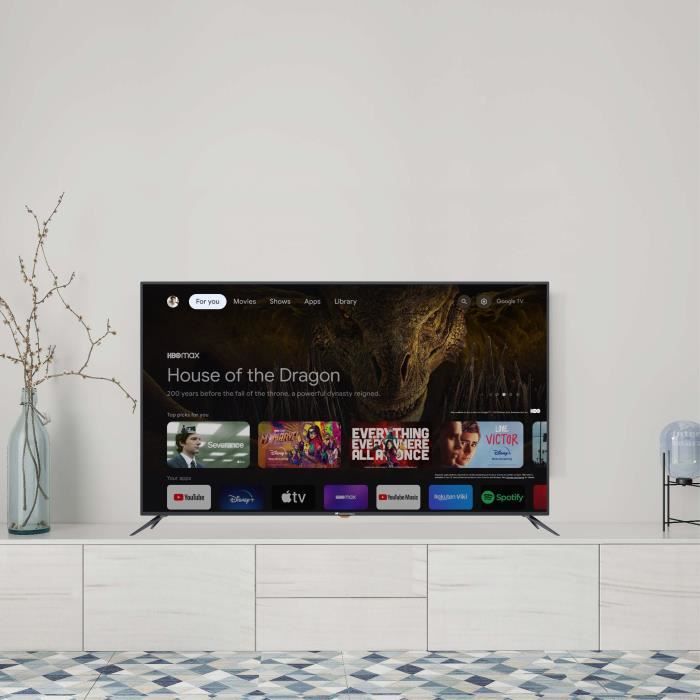 CONTINENTAL EDISON - CELED65SGUHD23B6 - TV LED UHD 4K - 65'' (164cm) -  Smart Google TV - Wifi Bluetooth - 4xHDMI - 2xUSB - Cdiscount TV Son Photo