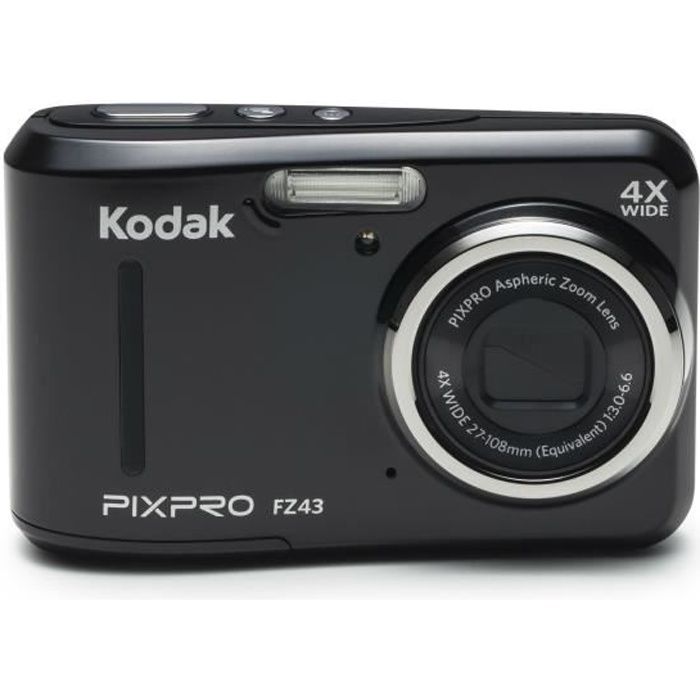 Appareil photo compact KODAK FZ43 Noir - 16 Mp - Zoom X4 - Video HD - Grand Angle 27mm