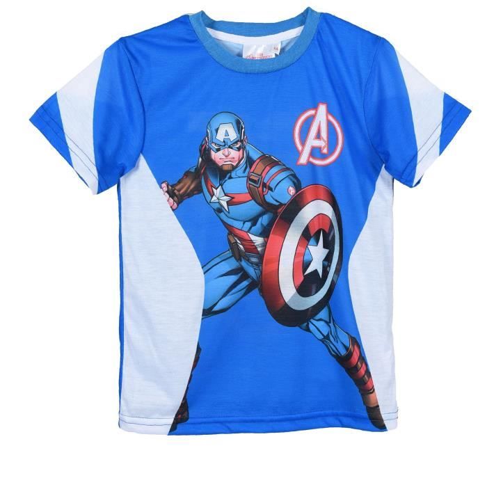 Avengers Ensemble T Shirt Short Garçon