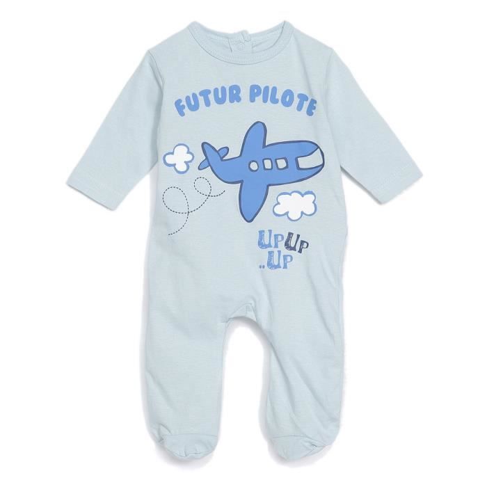 Pyjama Bebe Garcon Bebe Reve Bleu Ciel Futur Pilote Cdiscount Puericulture Eveil Bebe