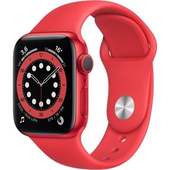 Apple Watch Series 6 GPS - 40mm Boîtier aluminium Rouge - Bracelet Rouge (2020) - Reconditionné - Excellent état