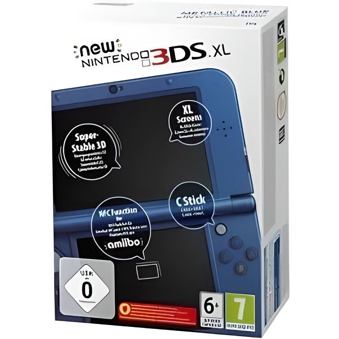 Console NINTENDO 3DS XL 4Go - Bleu et Noir - Reconditionné - Excellent état