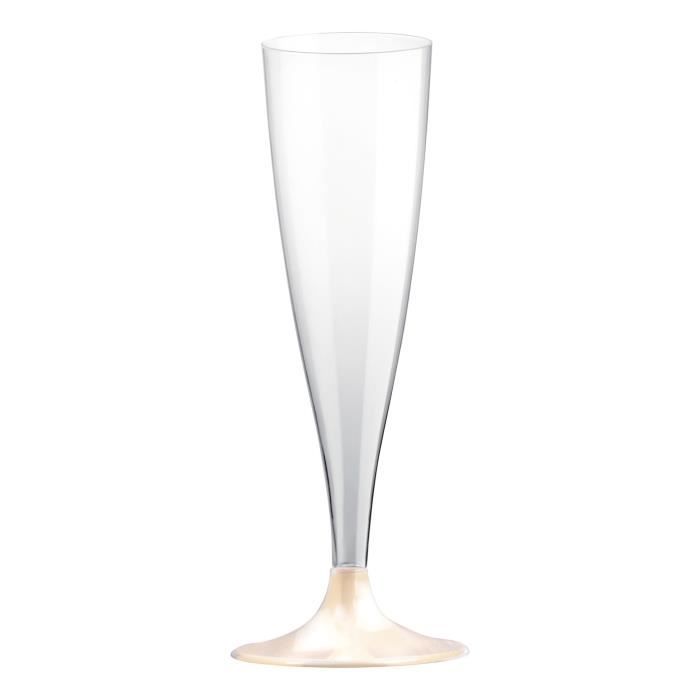Lot de 6 flûtes à champagne jetables 14 cl crème Cdiscount Maison
