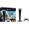 Pack PS5 Digital : Console PS5 Digitale + Horizon F.W. + Manette Rouge + Casque-Micro 3D Blanc + Caméra HD + Station de charge-1