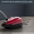 ROWENTA Silence Force Effitech® Aspirateur avec sac, 4,5 L, 400 W max, 57 dB(A), Eco-responsable, Fabriqué en France, Rouge RO7473EA-5