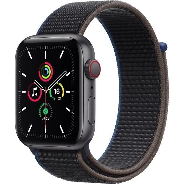 Apple Watch SE GPS + Cellular 44mm avec Bracelet Blanc - vue 2