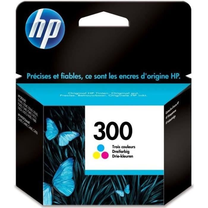 HP 300 Cartouche dencre trois couleurs authentique (CC643EE) pour HP DeskJet F4580 et HP Photosmart C4680/C4795