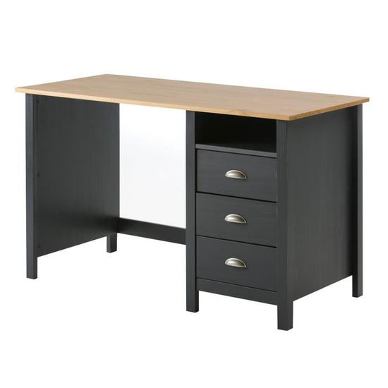 County Bureau Pin Massif 3 Tiroirs Decor Chene Et Anthracite L 120 X P 54 X H 74 Cm Achat Vente Bureau Bureau County 3t Couleur Gris Soldes Sur Cdiscount Des Le 20 Janvier Cdiscount