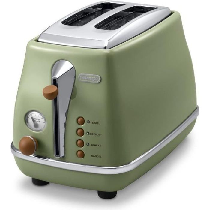 De'Longhi Icona Vintage CTOV 2103.GR Grille pain 2 tranche 2 Emplacements - vue 3