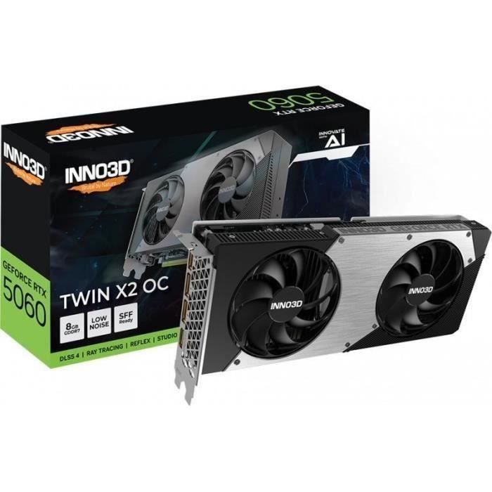 INNO3D - Carte Graphique - NVIDIA GeForce RTX 5060 Twin X2 OC - 8 Go