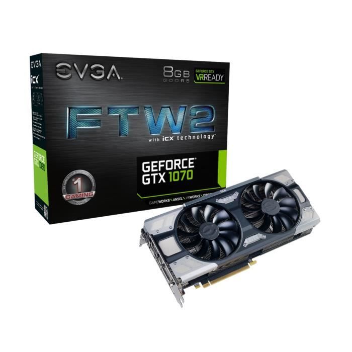 EVGA Carte Graphqiue GeForce GTX 1070 SC2 GAMING Cdiscount Informatique