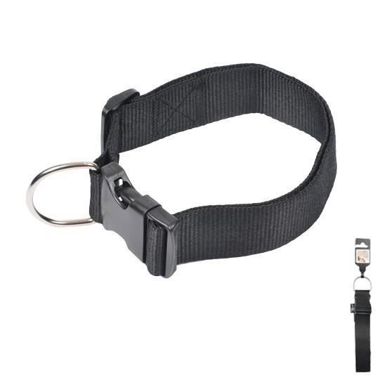 Meilleurs prix pour collier reglable en pp de 50 a 70cm*largeur 40mm - noir