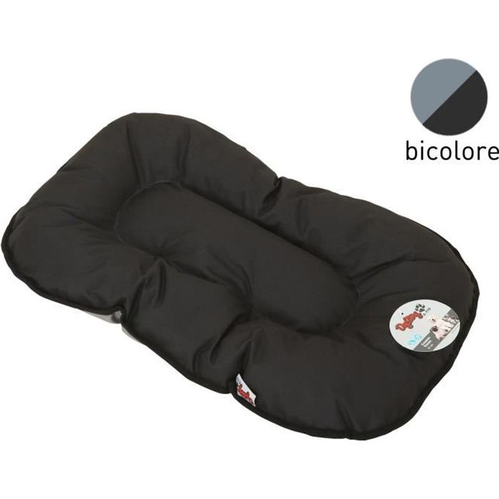Comparer les prix de coussin flocon 77cm bicolore noir/gris