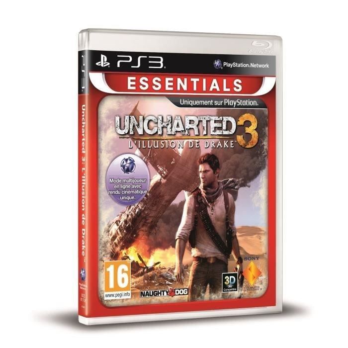 Uncharted 3 'illusion De Drake Essentials Ps3 - vue 3