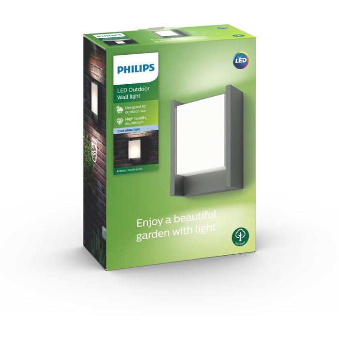 Applique Murale LED Philips Fit - 2.5W Métal - Blanc Chaud - Pour Salle De Bains - Design Moderne