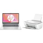 PC Portable HP 17-cn3013nf - Windows 11 - 17,3" FHD+ - Core i3-N305 - RAM 8Go - Stockage 512Go SSD - AZERTY + Imprimante