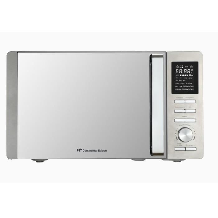 Micro-ondes combiné - CONTINENTAL EDISON - CEMO25SG13S3 - Silver - 25 L - Porte Miroir - 1400 W - Gr