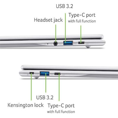 Ordinateur Portable ACER Chromebook 315 : Chrome OS - 15.6" FHD - MediaTek Kompanio 540 - RAM 4Go - 128Go eMMC