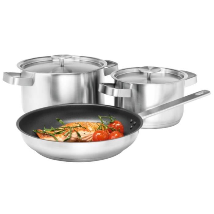 Electrolux E3ss Batterie De Cuisine Cookware Poele 24cm Cocotte 4lt Et Cocotte 2lt Achat Vente Piece Appareil Cuisson Cdiscount