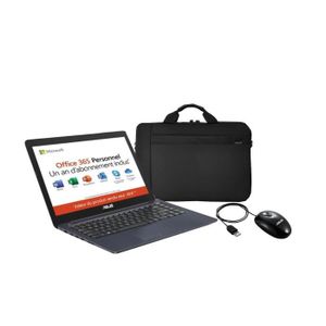 PC Portable ASUS PC Portable E402YAGA113TS-14"HD-AMD E2-7015-RAM 4Go-Stockage 64Go -AMD Radeon R2 graphics-Win10+sacoche+souris+Office 365 Perso pas cher PC Portable ASUS PC Portable E402YAGA113TS-14"HD-AMD E2-7015-RAM 4Go-Stockage 64Go -AMD Radeon R2 graphics-Win10+sacoche+souris+Office 365 Perso pas cher