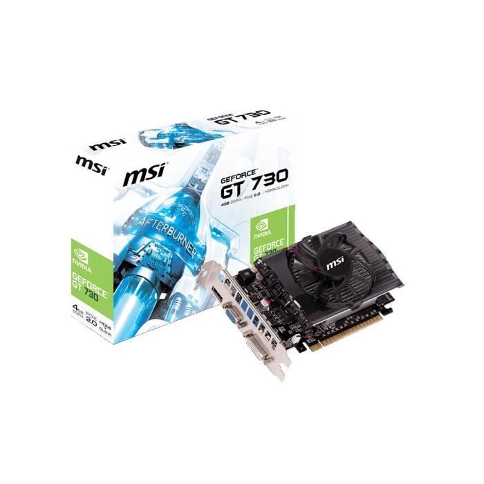 MSI GeForce GT 730 4Go DDR3 Cdiscount Informatique