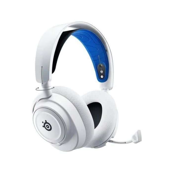 Casque gaming sans fil - STEELSERIES - Arctis Nova 7P - Multiplateforme - Blanc
