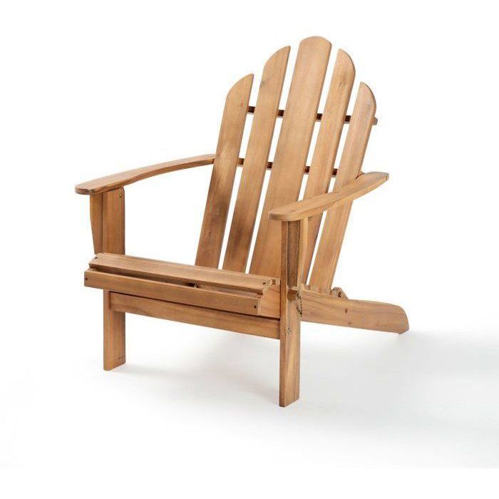 Fauteuil de jardin Adirondack pliable en bois dAcacia FSC - MALO - Bois naturel - 69 x 93 x H.87 cm Fauteuil de jardin Adirondack pliable en bois dAcacia FSC - MALO - Bois naturel - 69 x 93 x H.87 cm