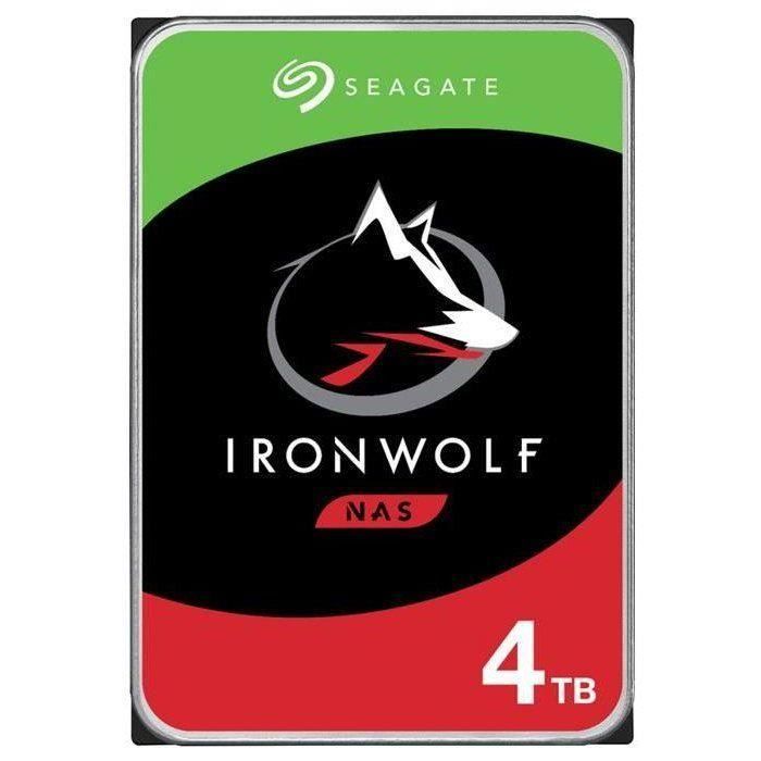 Disque Dur Interne - Seagate - Ironwolf - 4To - Format 35 - 5200 Tours/Min - St4000Vna06
