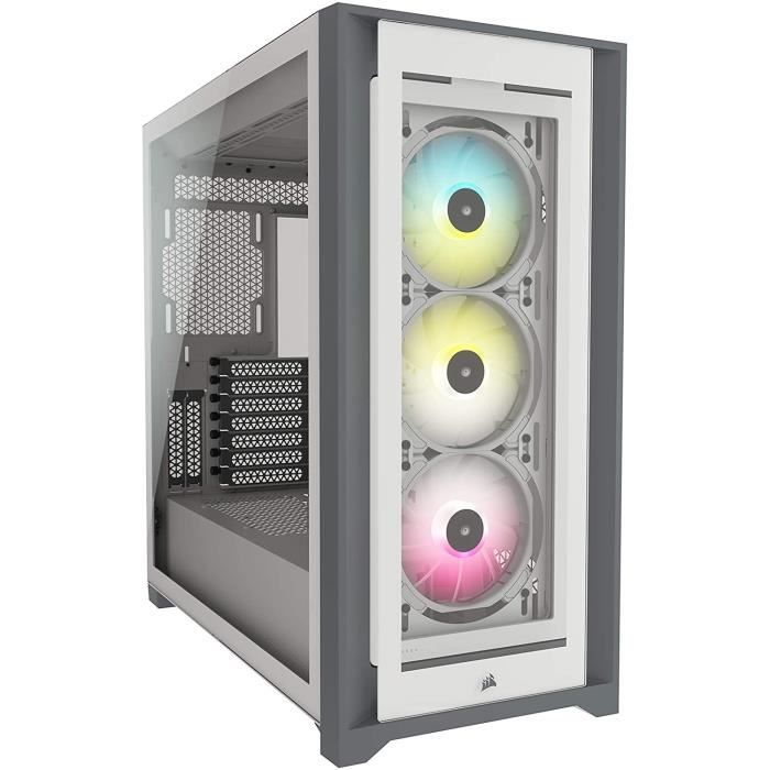 Boîtier PC Gamer iCue 220T RGB Corsair Blanc