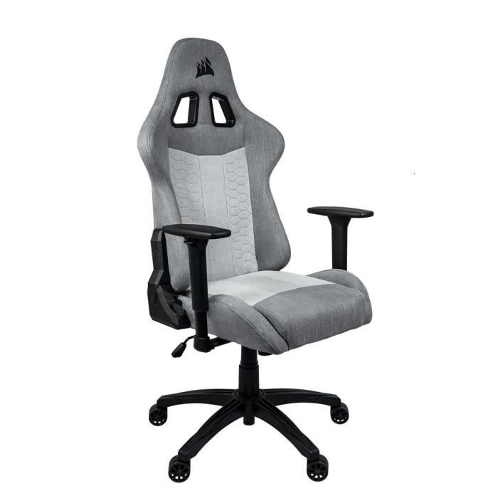 CORSAIR - Chaise bureau - Fauteuil Gaming - TC100 RELAXED - Tissu - Ergonomique - Accoudoirs réglabl