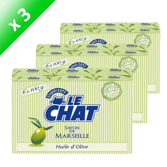 Le Chat Savon Huile D Olive 6x100g X3 Cdiscount Au Quotidien