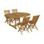 Salon De Jardin Rond Baya 4 Places En Teck Achat Vente
