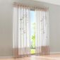 1pc Rideau Voilage A Pattes Lxh 140x145cm Sable Avec Broderies