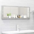 Nouveauté!Miroir Décoratif - Miroir Attrayante salon de salle de bain Gris béton 100x10,5x37 cm Aggloméré246-0