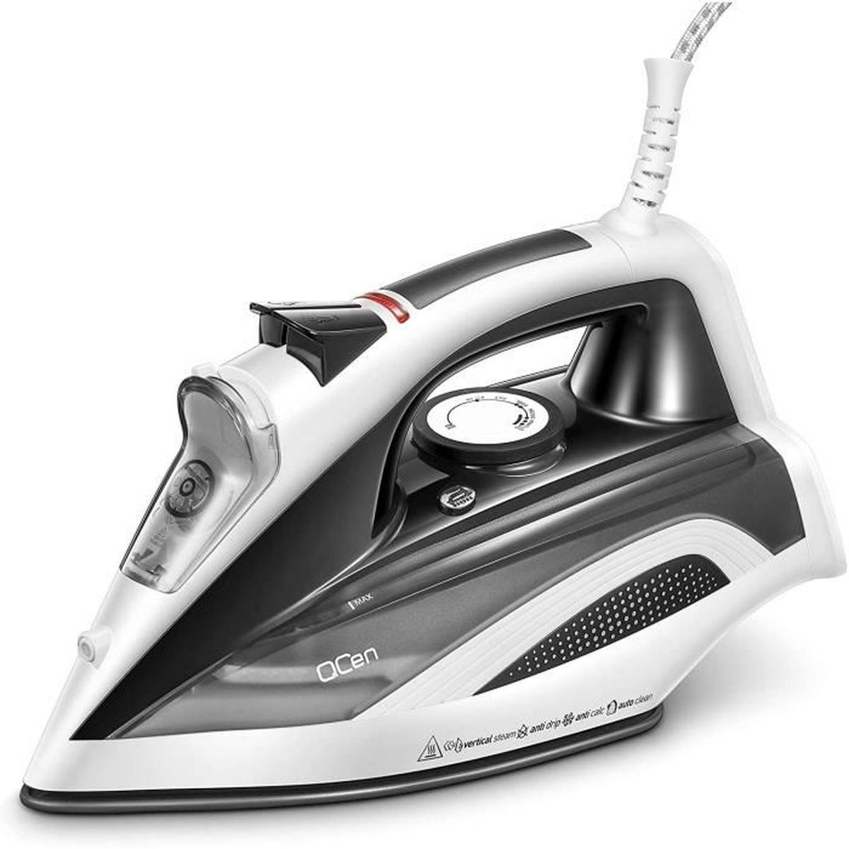 QCen Fer à Repasser Vapeur 2400W, 380 ml (Économie d